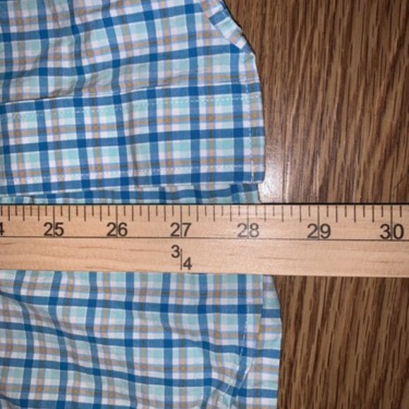 Southern Shirt Button Down Shirt Mens Small Blue Orange Plaid Long Sleeve - Picture 5 of 8